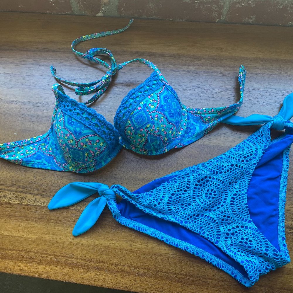 Adorable Blue Aerie Swimsuit, can be sold separate